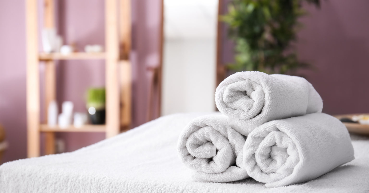 Rolled Spa Towels